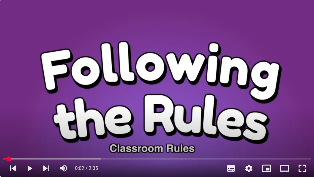 Theme 1 - Learn Classroom Rules Song